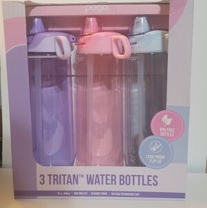 Tritan Water Bottles - Pink, Purple, Blue